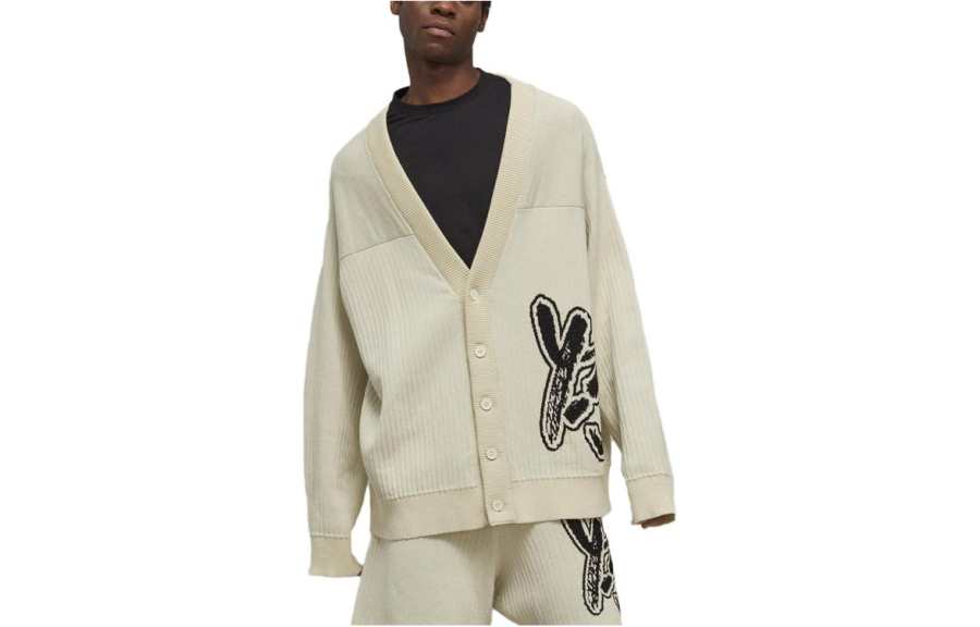 Y-3 Y 3 Knitwear Unisex Ivory V Neck Moderate Other