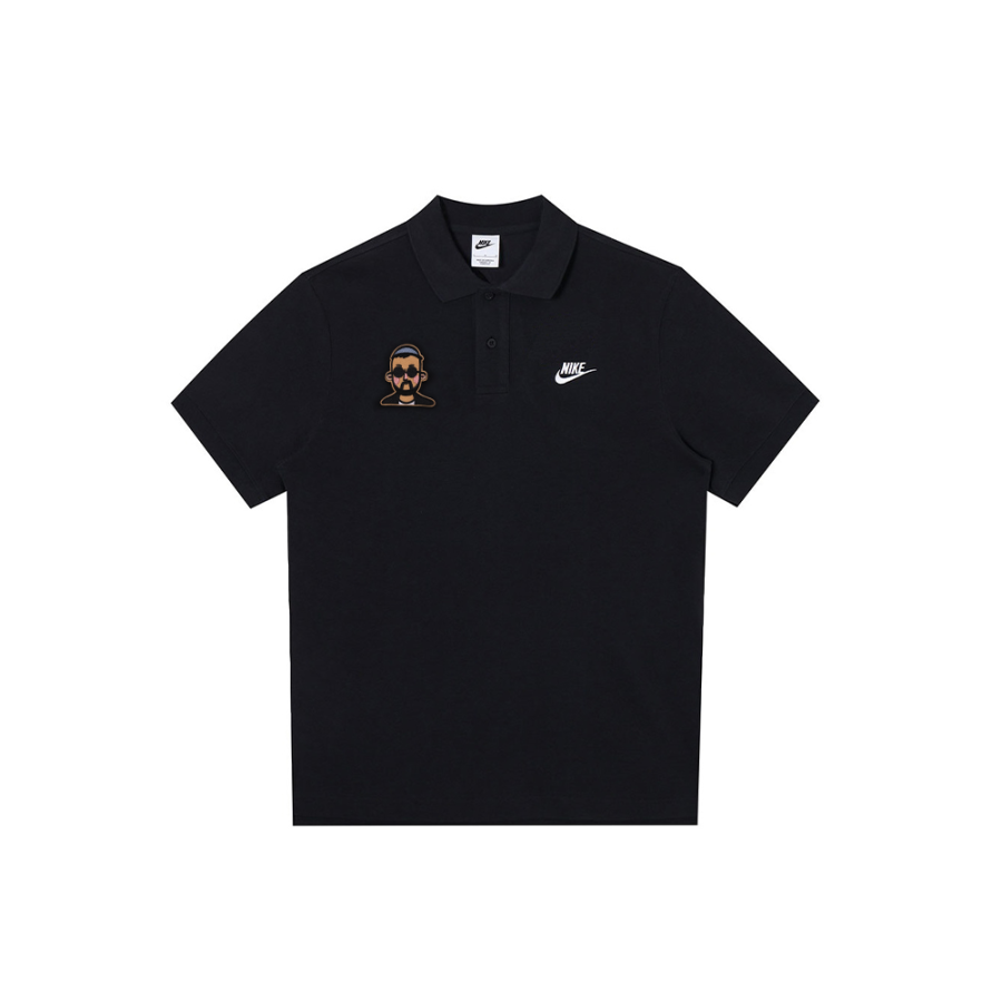 Nike Nike Polo Shirts Men's Black Polo Collar Moderate Straight Fit
