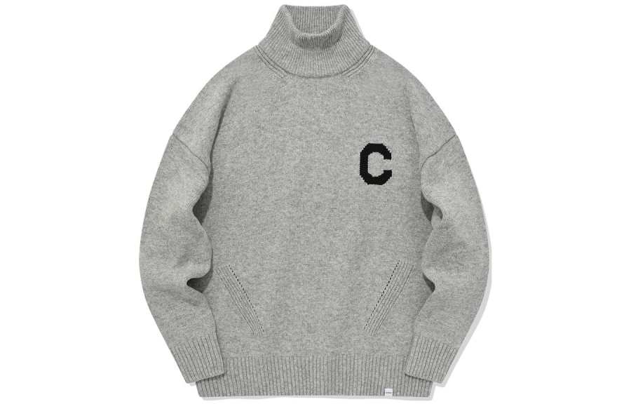 COVERNAT Knitwear Unisex Gray Crew Neck Moderate