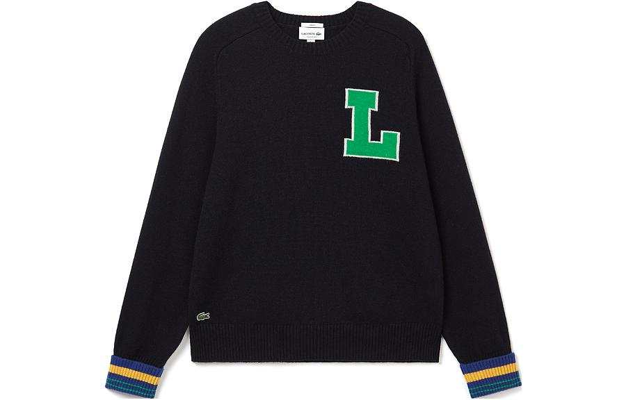 LACOSTE LACOSTE Sweaters Unisex Navy Blue Crew Neck Moderate Base Layer