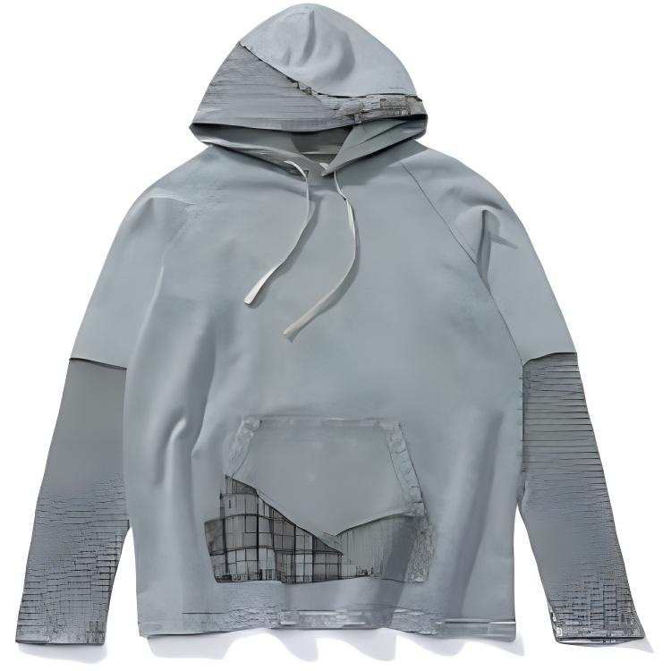 XVESSEL Sweatshirts Unisex Green Hooded Moderate