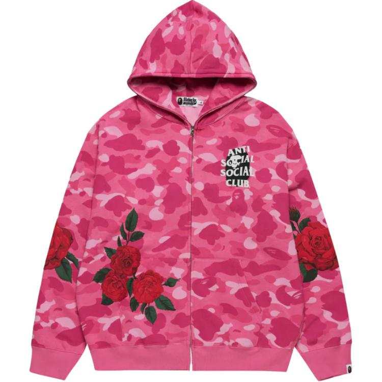 A BATHING APE Bape X Anti Social Social Club Full Zip Hoodie