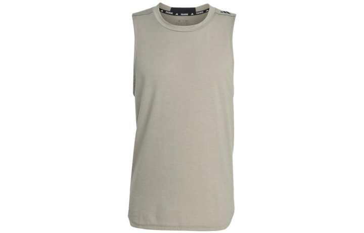 Adidas Adidas Tank Tops Men's Silver Crew Neck Straight Fit