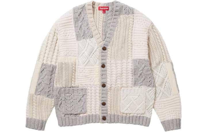 Supreme Supreme Patchwork Cable Knit Cardigan