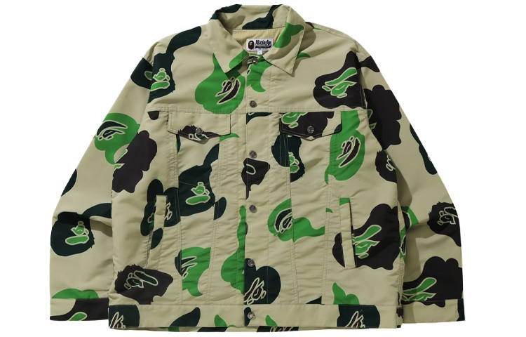 A BATHING APE Bape Def Camo Loose Fit Trucker Jacket