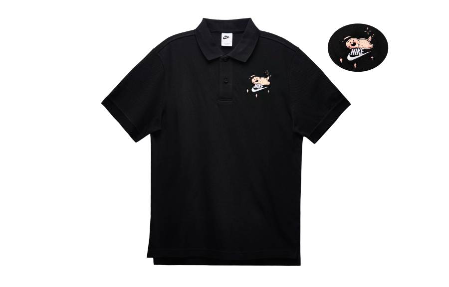 Nike Nike Polo Shirts Men's Black Polo Collar Moderate Straight Fit