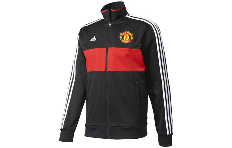 Adidas Adidas Manchester United Jackets Men's Black Stand Collar Moderate Other