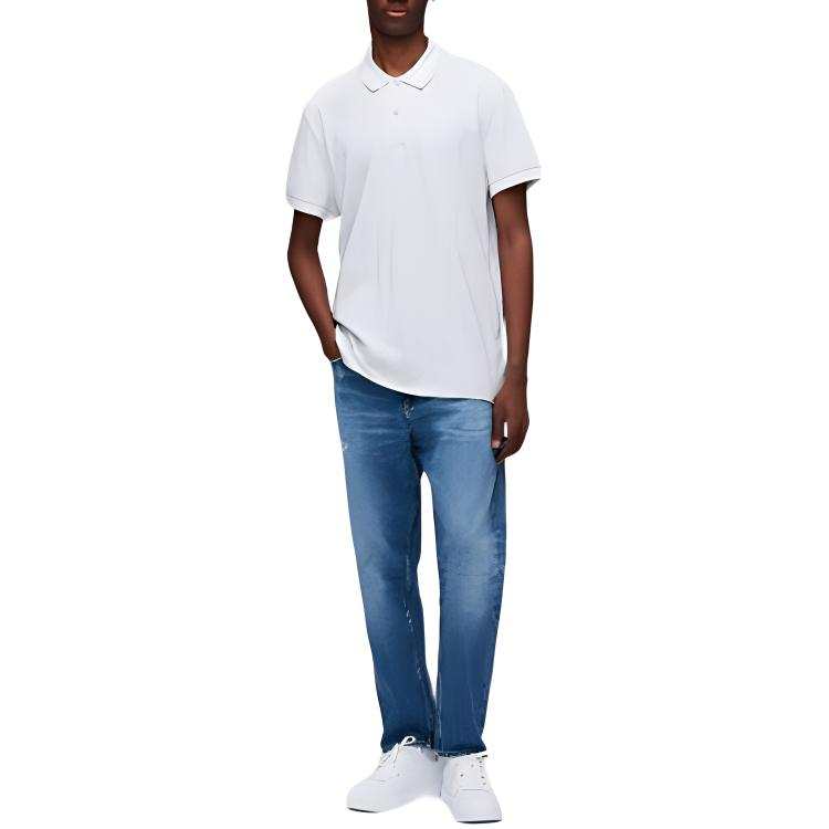 Tommy Hilfiger TJM CLASSIC VARSITY POLO Shirt Men's White