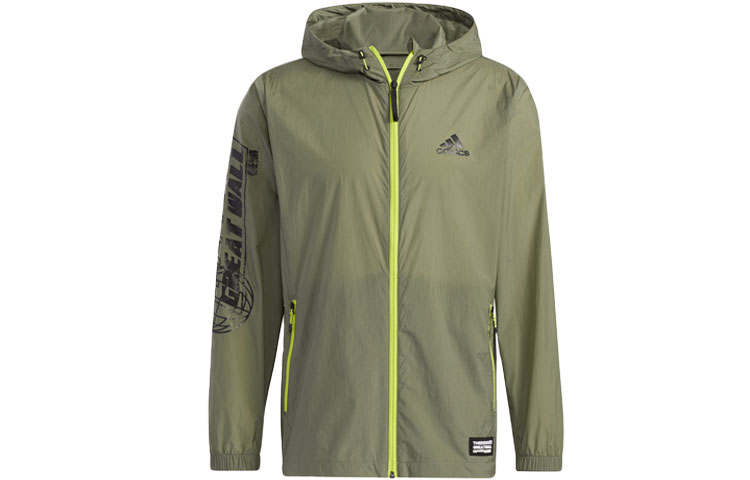 Adidas Adidas Jackets Men's Green Hooded Moderate Other