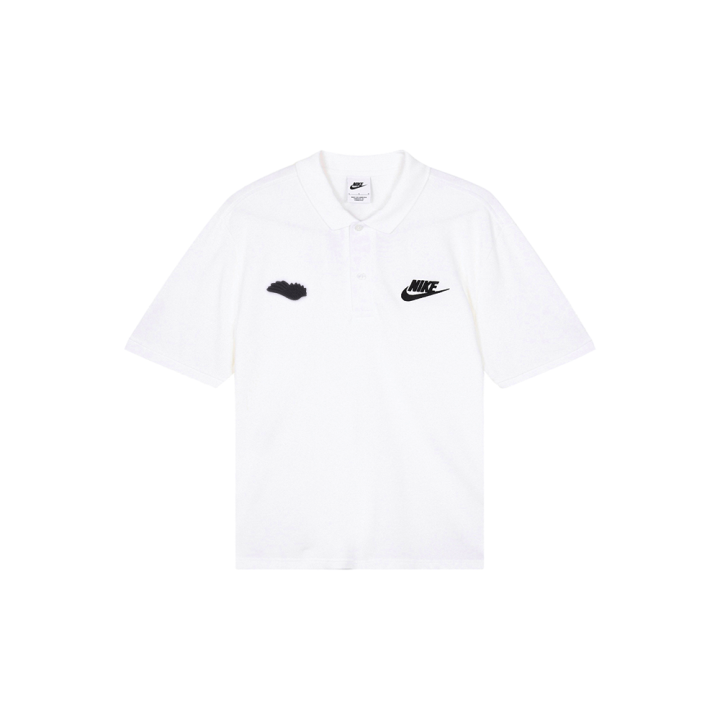 Nike Nike Polo Shirts Men's White Polo Collar Moderate Straight Fit