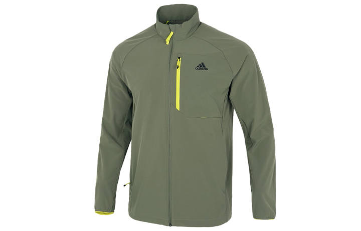 Adidas Adidas Jackets Men's Army Green Stand Collar Moderate Workwear