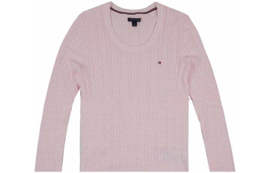 Tommy Hilfiger Sweaters Unisex Pink Crew Neck Moderate Other