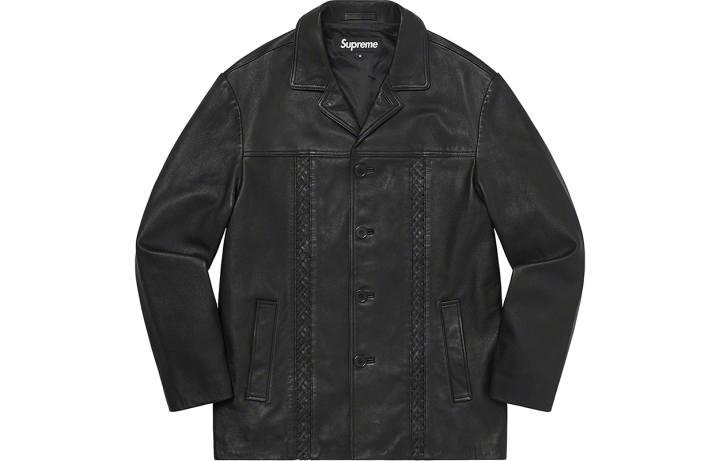 Supreme Supreme Braided Leather Overcoat