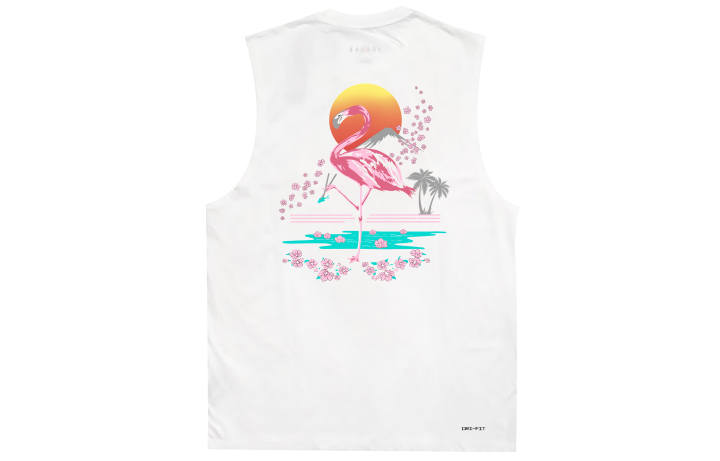 Jordan Jordan Tank Tops Unisex White Crew Neck Moderate Straight Fit