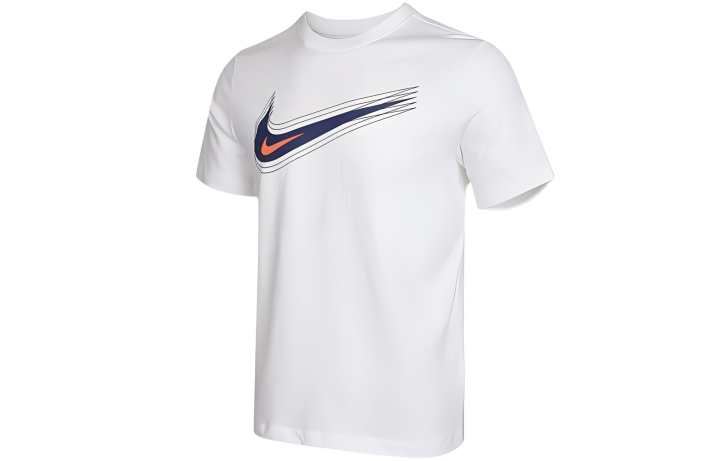 Nike Nike T Shirts Men's White Crew Neck Moderate Straight Fit