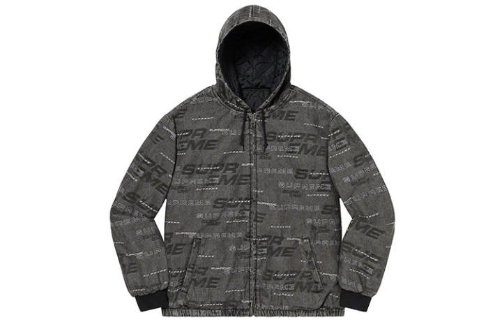 Supreme Supreme Reversible Dimensions Logo Denim Work Jacket