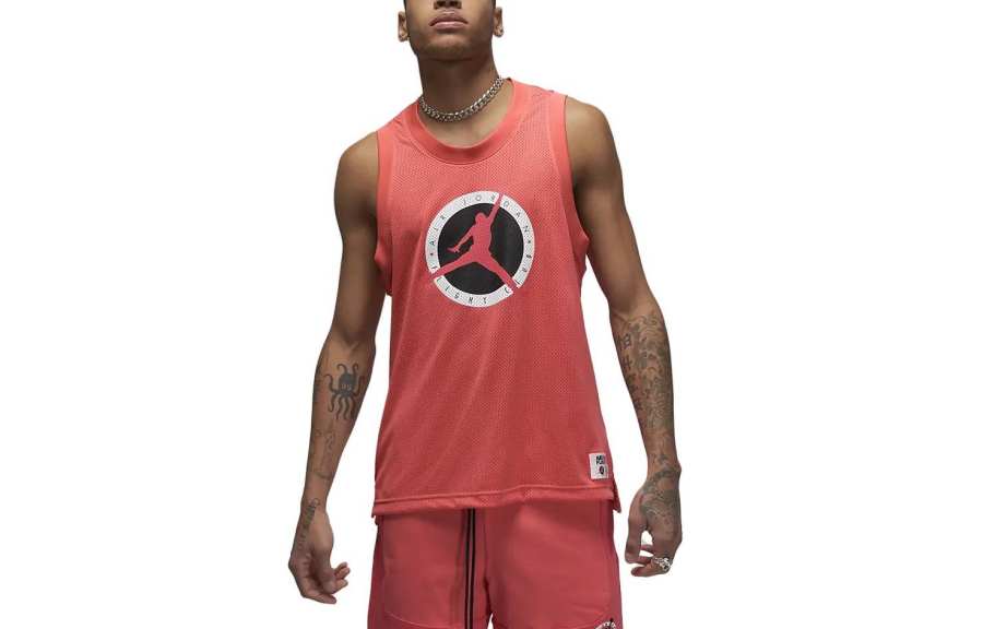 Jordan Jordan Flight MVP Tank Tops Men's Red Crew Neck Moderate Straight Fit