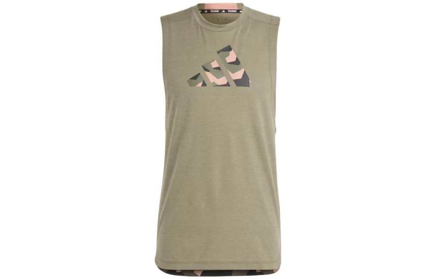 Adidas Adidas Tank Tops Men's Olive Green Crew Neck Moderate Other