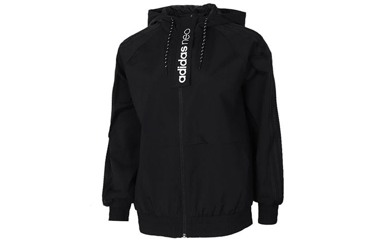 Adidas Neo Jackets Unisex Black Hooded Moderate Other
