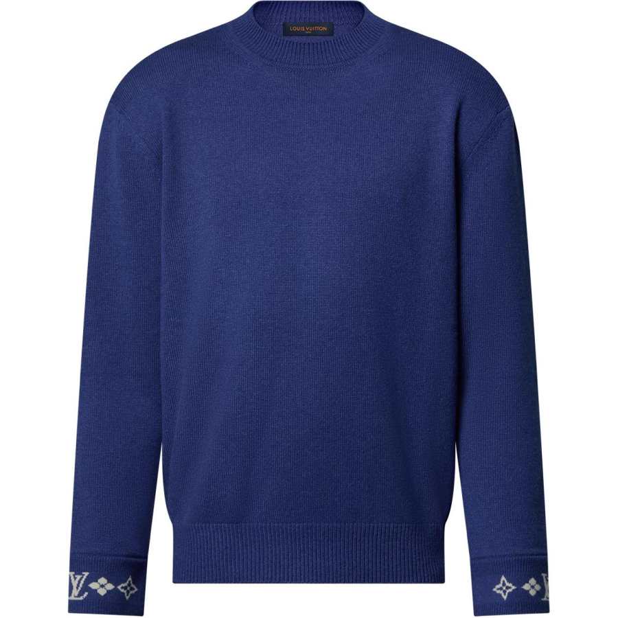 LOUIS VUITTON FW24 Cashmere Sweater Men's Blue