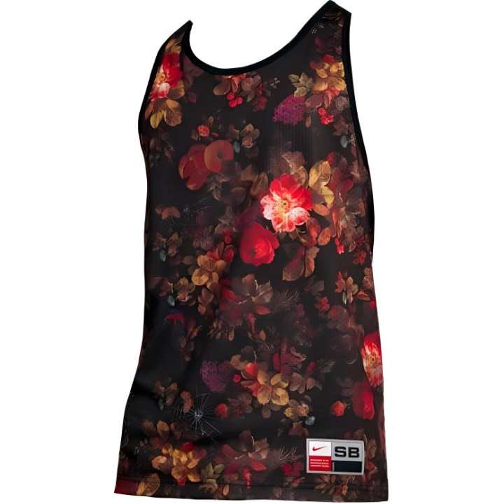 Nike Nike Tank Tops Men's Black Crew Neck Moderate Straight Fit