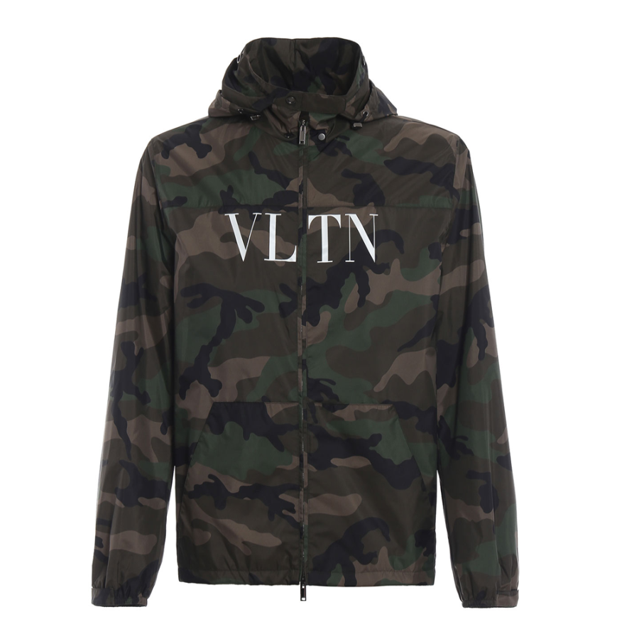 Valentino Jackets Men's Army Green Hooded Moderate Other