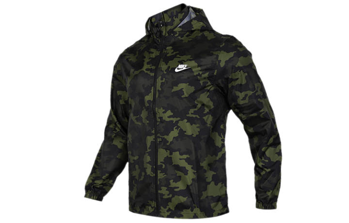 Nike Nike Jackets Men's Camouflage Army Green Hooded Thin Other