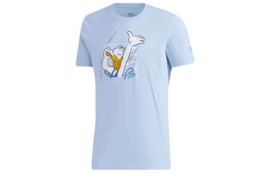Adidas Neo Straight Fit T Shirt Unisex Pink Blue Couple's