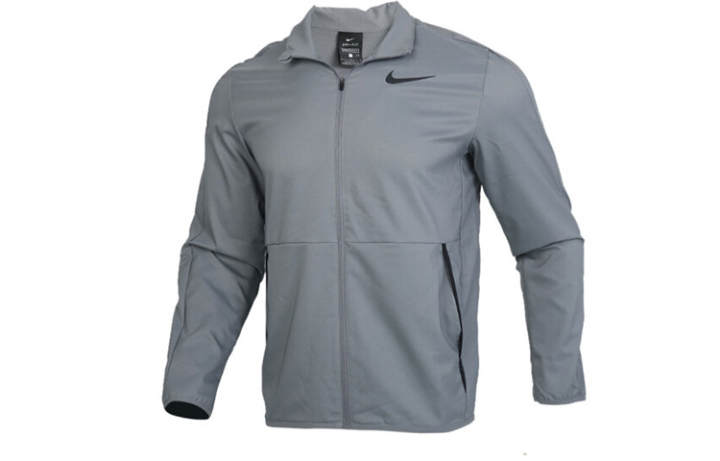 Nike Nike Dri Fit Jackets Men's Gray Stand Collar Moderate Other