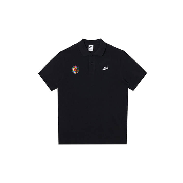 Nike Nike Polo Shirts Men's Black Polo Collar Moderate Straight Fit