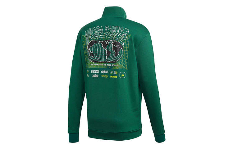 Adidas Adidas Jackets Men's Green Stand Collar Moderate Other