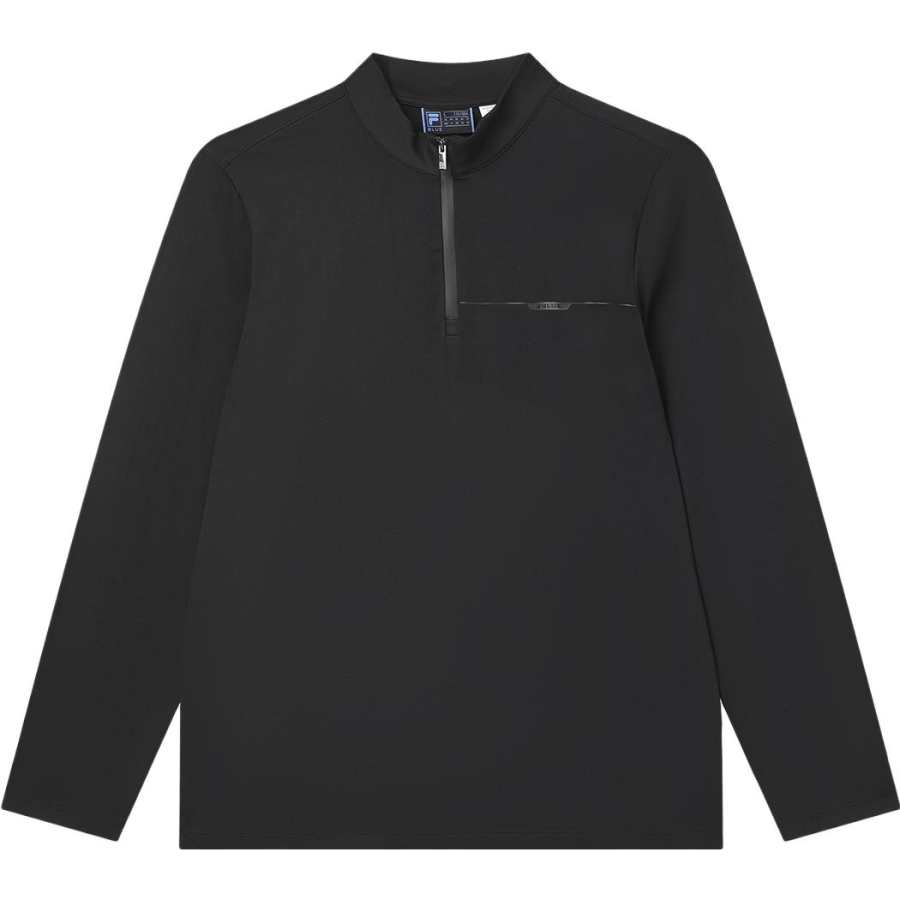 FILA Knitwear Men's Jet Black Crew Neck Moderate A Line
