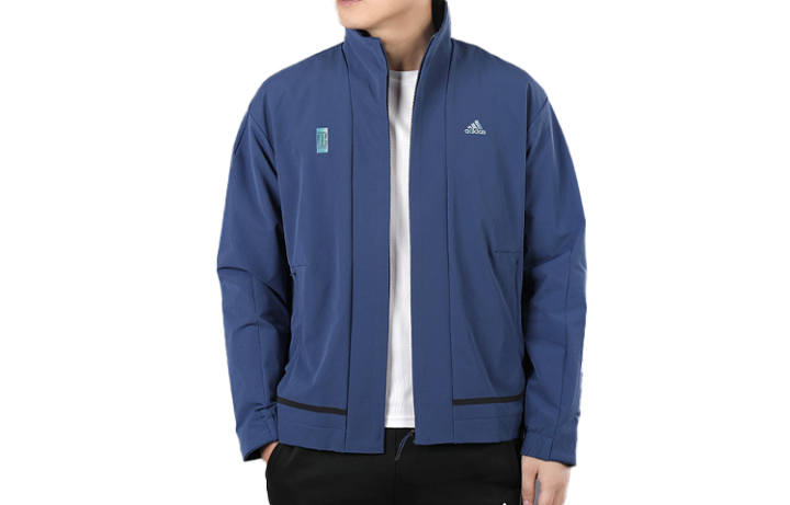 Adidas Adidas Jackets Men's Tech Indigo Stand Collar Moderate Other