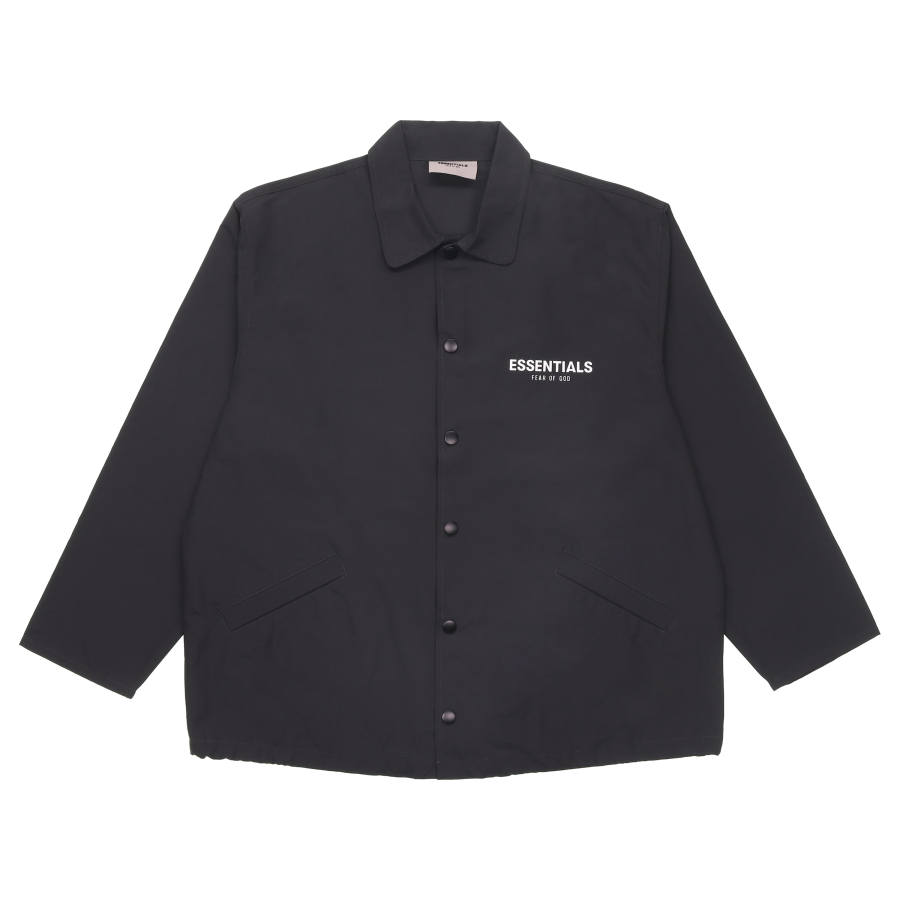 Fear Of God Essentials Coach Jacket Black Jacket Unisex Black