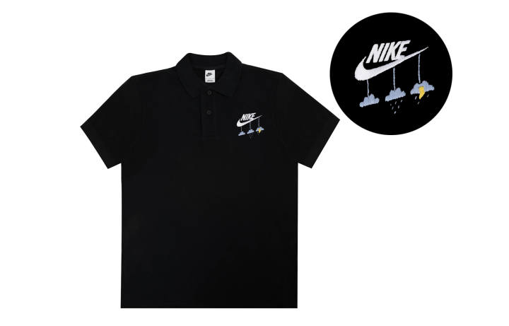 Nike Nike Polo Shirts Unisex Black Polo Collar Moderate Straight Fit
