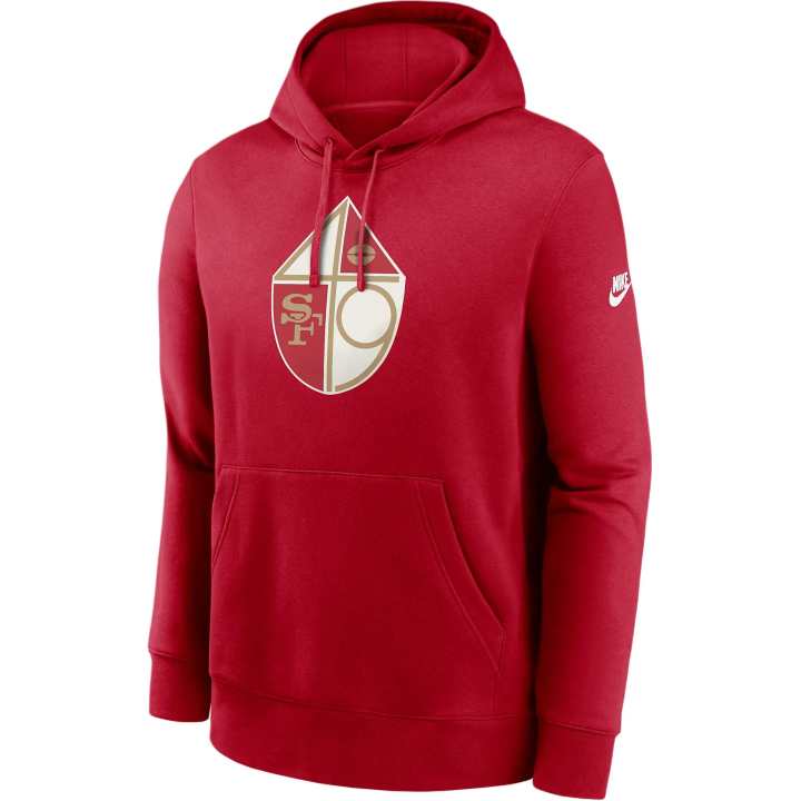 Nike Nike San Francisco 49ers Rewind Club Logo Men's Nike Nfl Pullover Hoodie