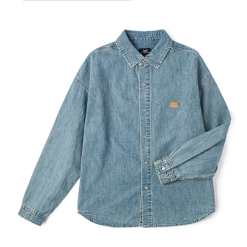 Lee Lee FW24 Denim Shirt Men's Light Blue