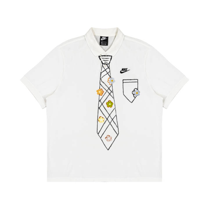 Nike Nike Polo Shirts Unisex White Polo Collar Moderate Straight Fit