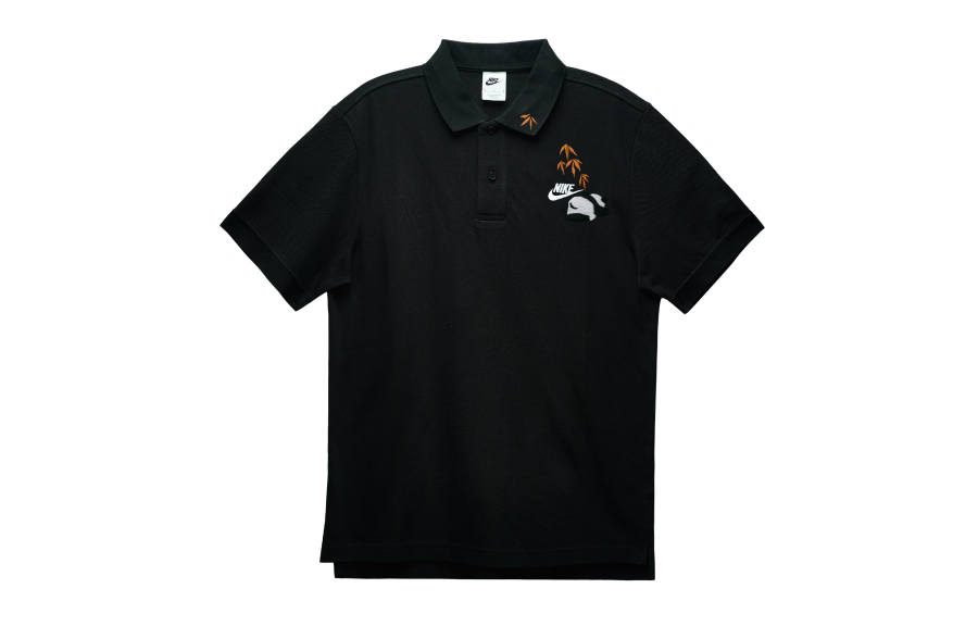 Nike Nike Polo Shirts Men's Black Polo Collar Moderate Straight Fit