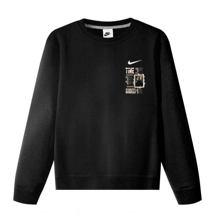 Nike Nike Sweatshirts Unisex Black Crew Neck Moderate Regular
