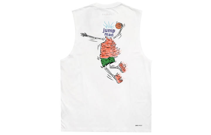 Jordan Jordan Tank Tops Unisex White Crew Neck Moderate Straight Fit