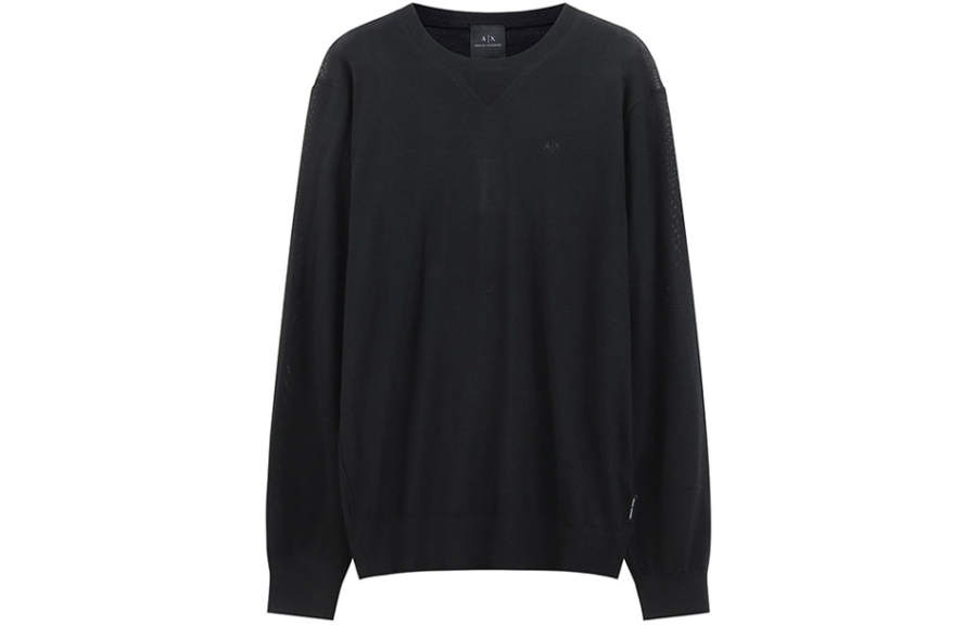 ARMANI EXCHANGE ARMANI EXCHANGE Sweaters Men's Black Crew Neck Moderate