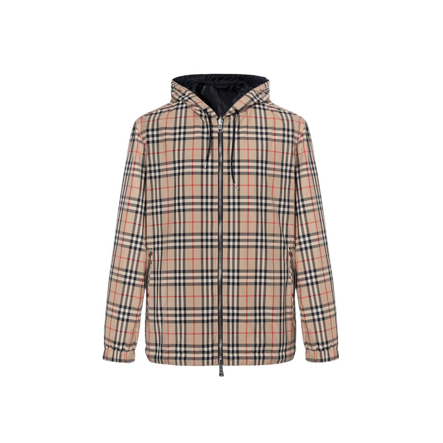 Burberry Burberry Check Reversible Hooded Jacket