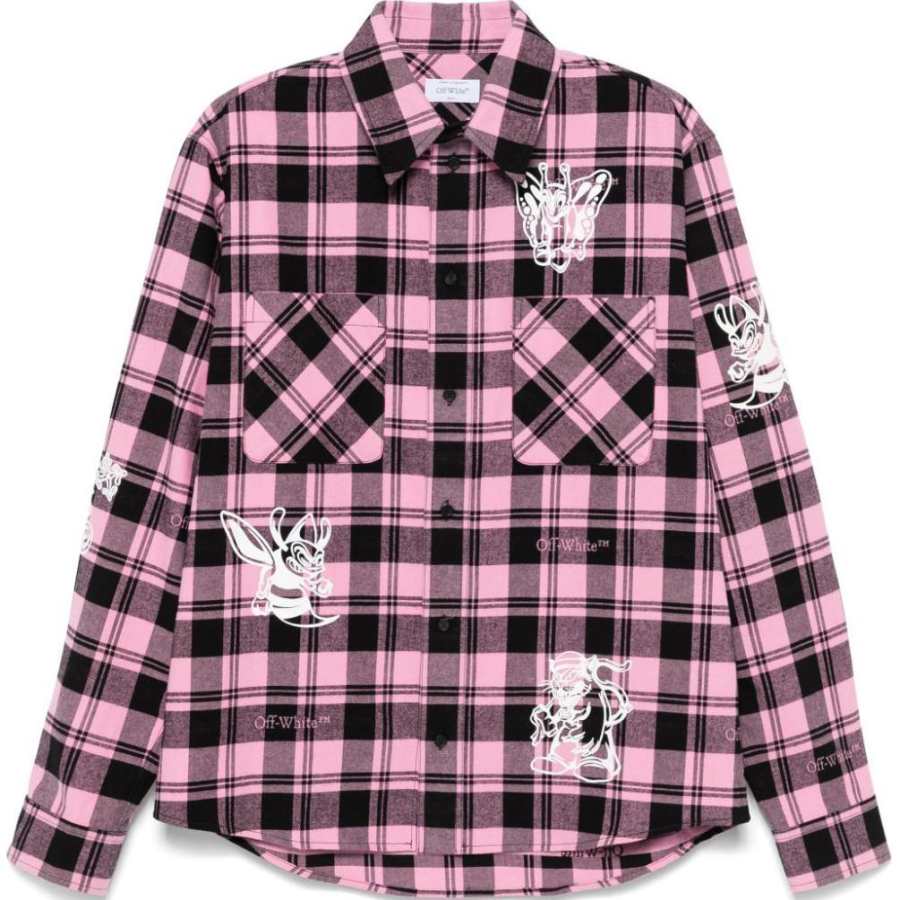 OFF-WHITE OFF WHITE Character Check Flannel Shirt