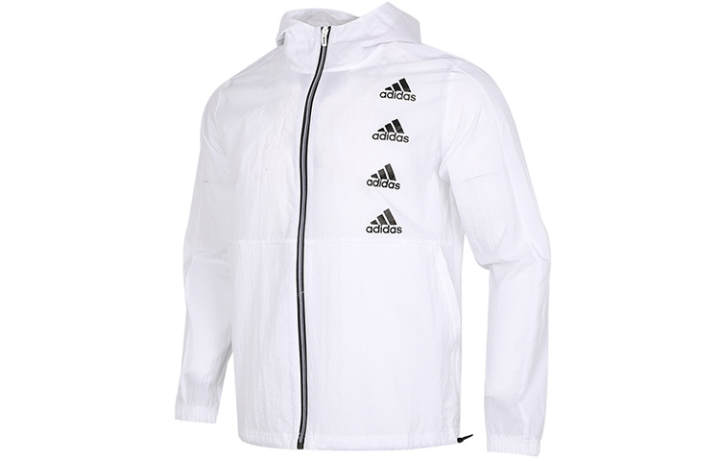 Adidas Adidas Jackets Men's White Hooded Moderate Other