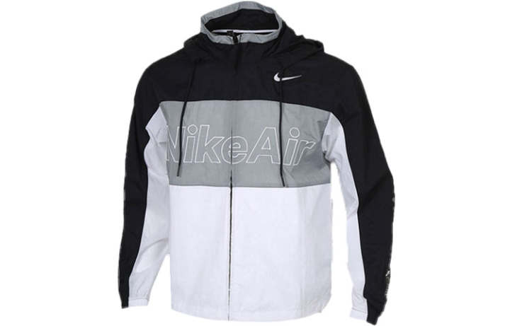 Nike Nike Jackets Men's Black White Gray Patchwork Hooded Moderate Other