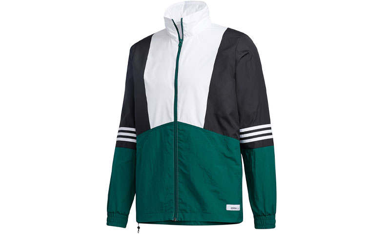 Adidas Neo Jackets Men's Green Stand Collar Moderate Other
