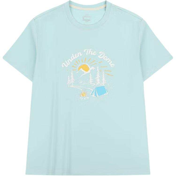 361° T Shirts Unisex Tide Teal Crew Neck Moderate Straight Fit
