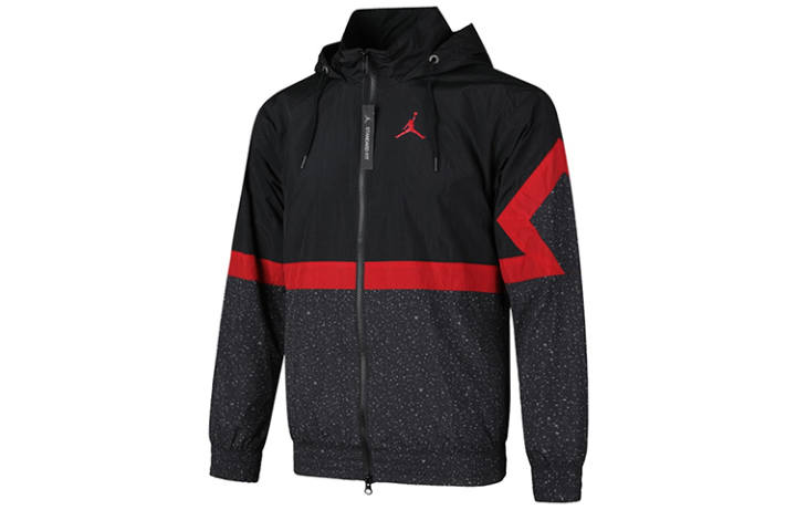 Jordan Jordan Diamond Cement Jackets Men's Black Red Hooded Moderate Other