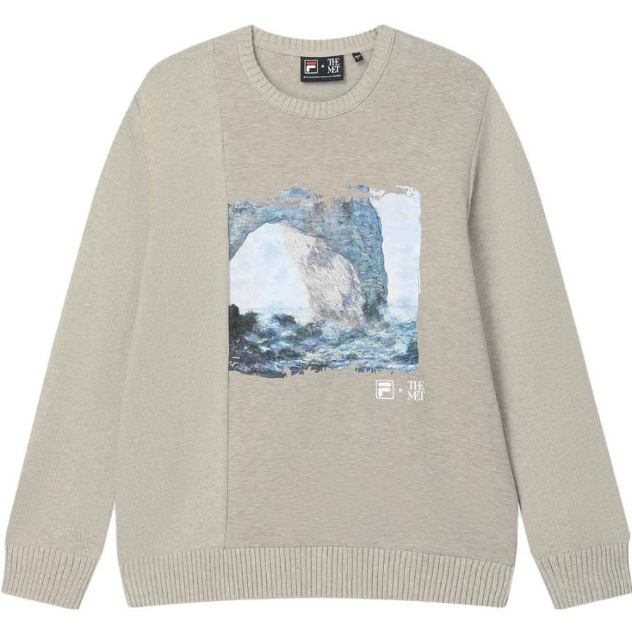 FILA Knitwear Men's Soft Khaki Heather Gray